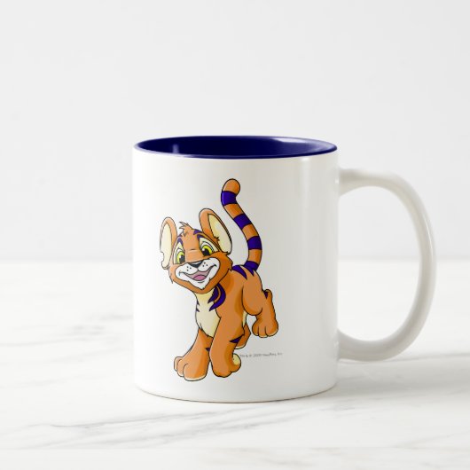 Adventurous oranje Kougra Tweekleurige Koffiemok (Rechts)