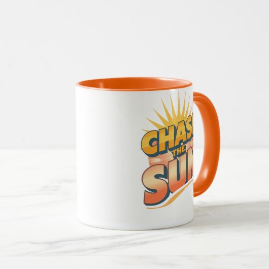 Adventurous Travel and Sunshine Slogan Mok (Voorkant rechts)