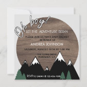 ADVENTUUR, BABY SHOWER, BABY BOY, OH BOY Invitatio Kaart (Voorkant)