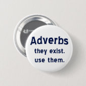 Adverbs bestaat Button (Voorkant /achterkant)
