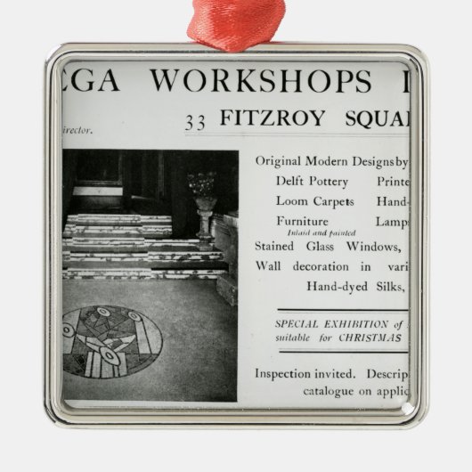 Adverisement voor de Omega Workshops Ltd Metalen Ornament (Voorkant)