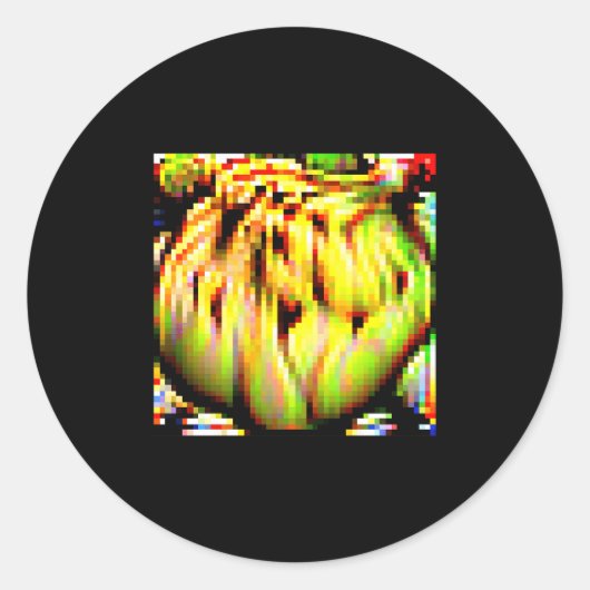 Adversariële antigezichtsherkenning Camouflage Inv Ronde Sticker (Voorkant)