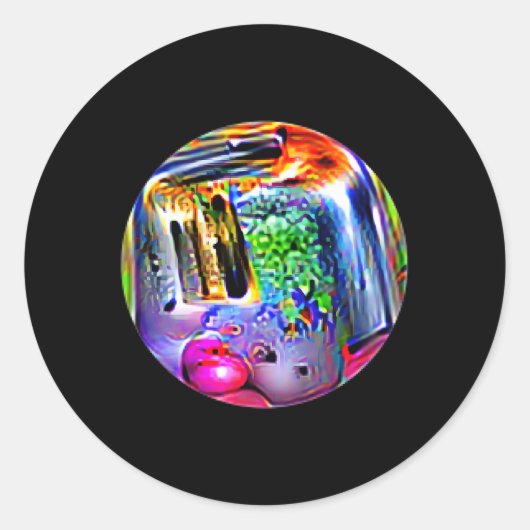 Adversariële antigezichtsherkenning Camouflage Inv Ronde Sticker (Voorkant)