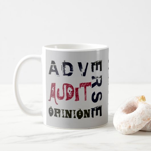 "Adverse Audit Opinion" Koffiemok (Met donut)