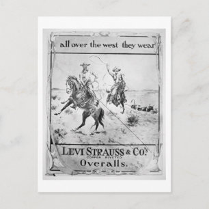 Advert voor Levi Strauss & Co., c.1900 (litho) Briefkaart