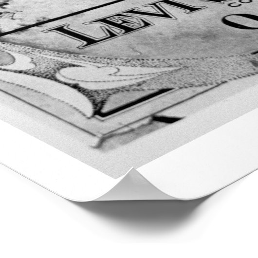 Advert voor Levi Strauss & Co., c.1900 (litho) Poster (Hoek)