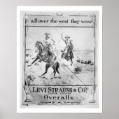 Advert voor Levi Strauss & Co., c.1900 (litho) Poster (Voorkant)