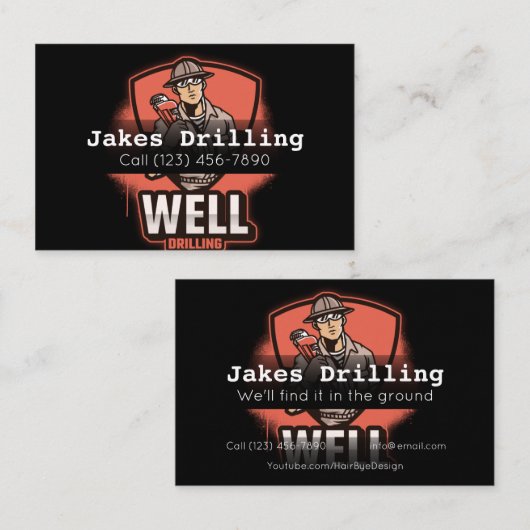 Adverteer boorbedrijf visitekaartje (Voorkant / Achterkant)
