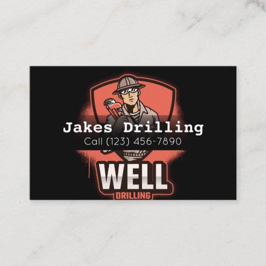 Adverteer boorbedrijf visitekaartje (Voorkant)