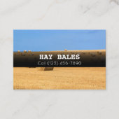 Adverteer Hay Bales voor het Visitekaartje van het (Voorkant)