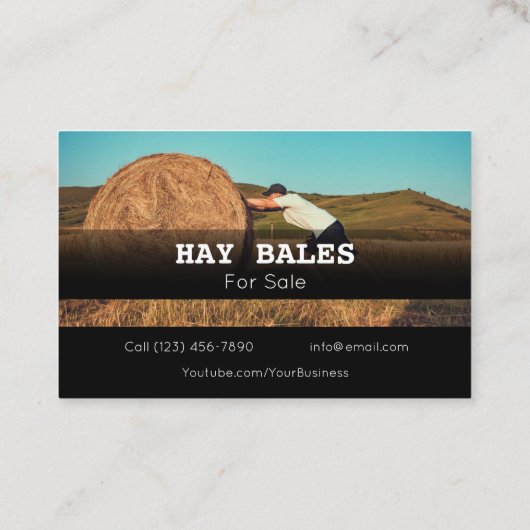 Adverteer Hay Bales voor het Visitekaartje van het (Achterkant)