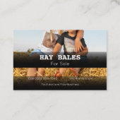 Adverteer Hay Bales voor het Visitekaartje van het (Achterkant)