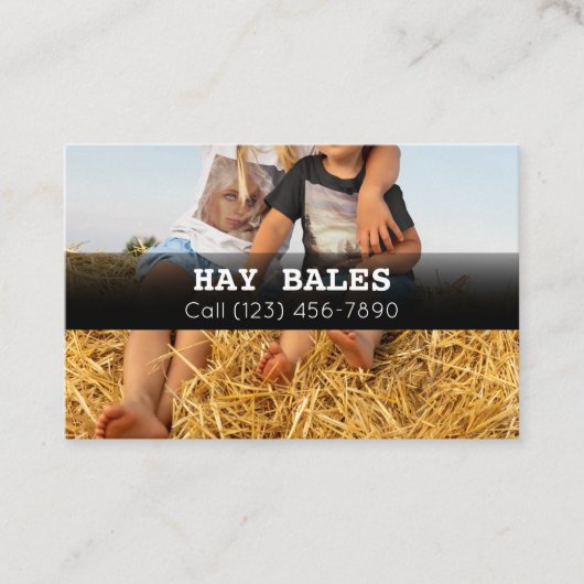 Adverteer Hay Bales voor het Visitekaartje van het (Voorkant)