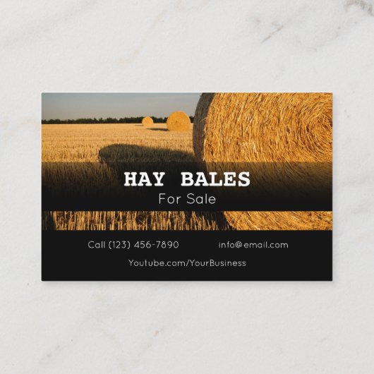 Adverteer Hay Bales voor het Visitekaartje van het (Achterkant)