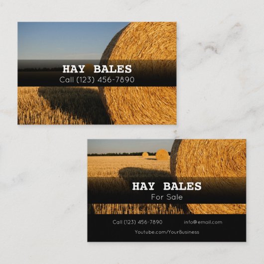 Adverteer Hay Bales voor het Visitekaartje van het (Voorkant / Achterkant)