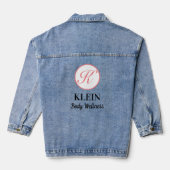 Adverteer uw bedrijf of product denim jacket (Achterkant)