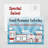 Adverteer Verkoop! Kleine zakelijke zaterdag Briefkaart (Voorkant / Achterkant)