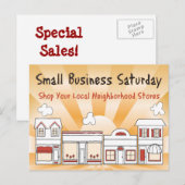 Adverteer Verkoop! Kleine zakelijke zaterdag Briefkaart (Voorkant / Achterkant)