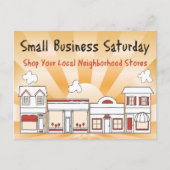 Adverteer Verkoop! Kleine zakelijke zaterdag Briefkaart (Voorkant)