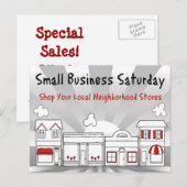 Adverteer Verkoop! Kleine zakelijke zaterdag Briefkaart (Voorkant / Achterkant)