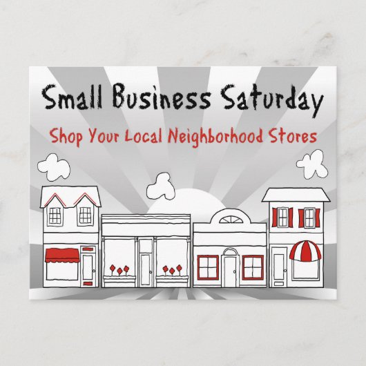 Adverteer Verkoop! Kleine zakelijke zaterdag Briefkaart (Voorkant)
