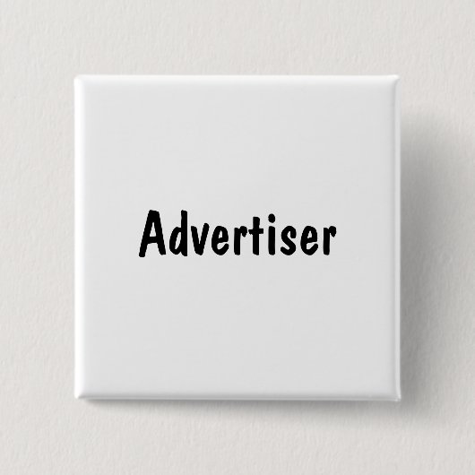 Adverteerder Vierkante Button 5,1 Cm (Voorkant)
