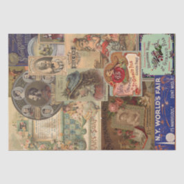  adverteerders Collage Shabby Chic Decoupage Tissuepapier