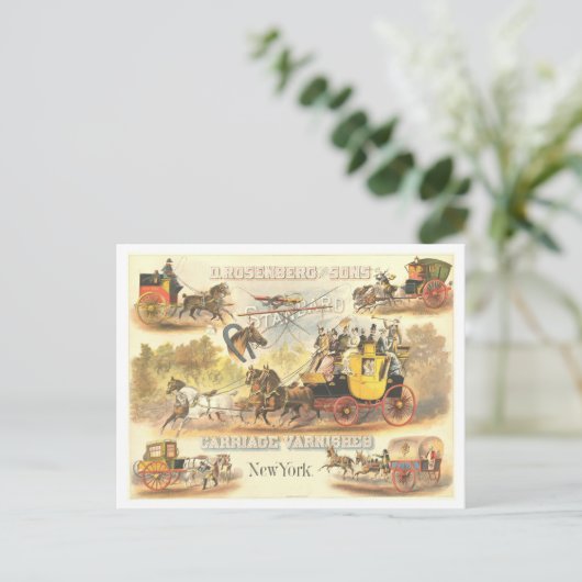 Advertentie Carriage Vernis Briefkaart (Staand voorkant)