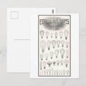  advertentie Edison Lampen Gloeilampen Briefkaart (Voorkant / Achterkant)