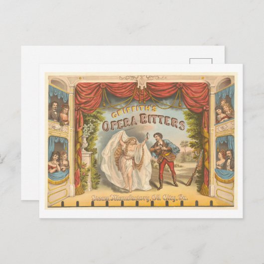  advertentie Griffith's Opera Bitters Briefkaart (Voorkant / Achterkant)