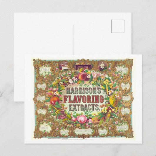  Advertentie Harrison's Smaakextract Briefkaart (Voorkant / Achterkant)