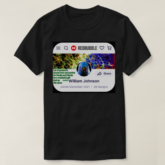 Advertentie in de winkel 1 t-shirt (Design voorkant)