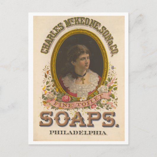  advertentie McKeone Fine Toilet Soaps Briefkaart (Voorkant)