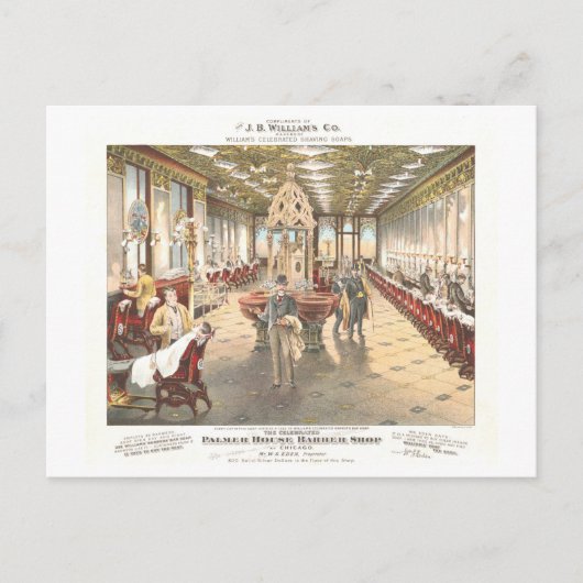  advertentie: Palmer House Barber Shop Briefkaart (Voorkant)