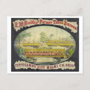 advertentie: Patent Truss Bridge, Ohio Briefkaart