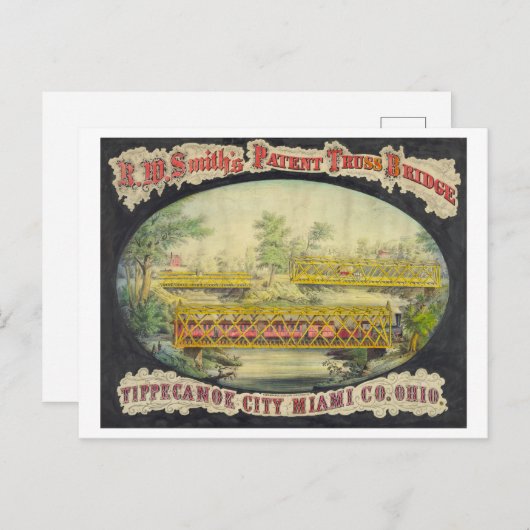  advertentie: Patent Truss Bridge, Ohio Briefkaart (Voorkant / Achterkant)