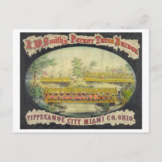  advertentie: Patent Truss Bridge, Ohio Briefkaart (Voorkant)