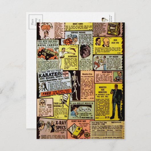  advertentie van bestellingen per strip briefkaart (Voorkant / Achterkant)