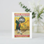 Advertentie van de de treinreis van Kerstmis van Feestdagenkaart (Staand voorkant)