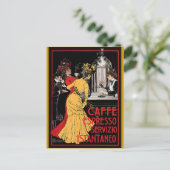 advertentie van de Italiaanse Coffee espresso Briefkaart (Staand voorkant)