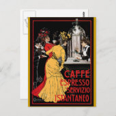 advertentie van de Italiaanse Coffee espresso Briefkaart (Voorkant / Achterkant)