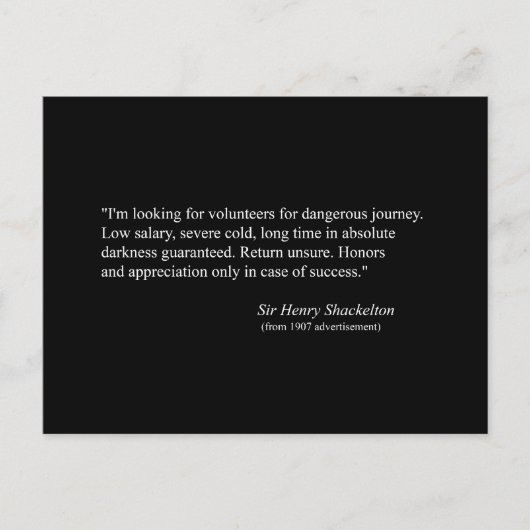 Advertentie voor 1907 Shackelton NIMROD Expedition Briefkaart (Voorkant)