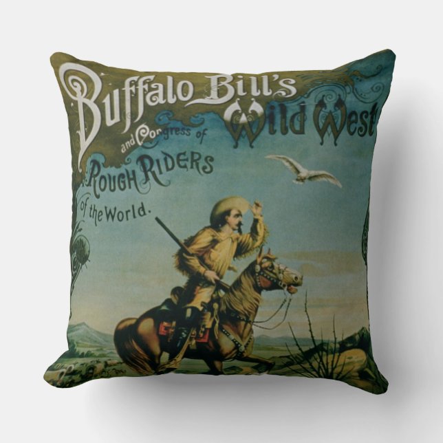 Advertentie voor 'Buffalo Bill's Wild West and Co Kussen (Voorkant)