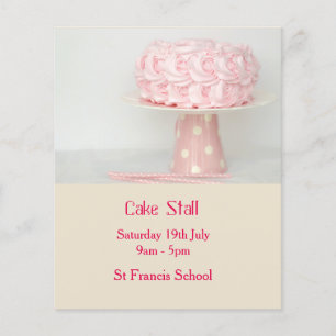Advertentie voor cakekraam bakverkoop flyer