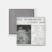 Advertentie voor de Omega Workshops Ltd Magneet (Voorkant / Achterkant)