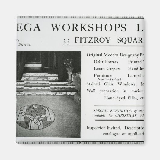 Advertentie voor de Omega Workshops Ltd Magneet (Voorkant)