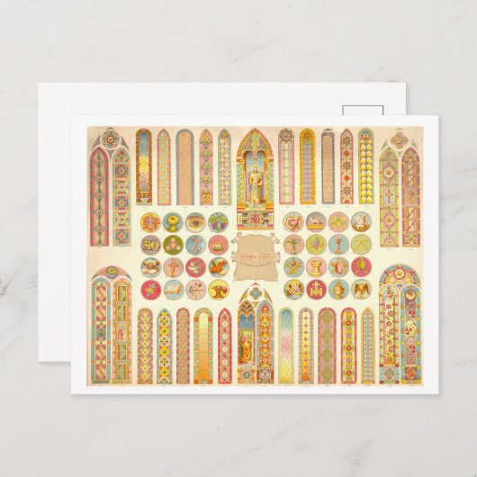  advertentie voor Glas in lood Windows Briefkaart (Voorkant / Achterkant)