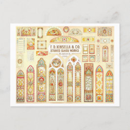 advertentie voor Glas in lood Windows Briefkaart