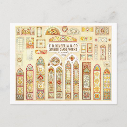  advertentie voor Glas in lood Windows Briefkaart (Voorkant)