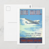 Advertentie voor luchtpost briefkaart (Voorkant / Achterkant)